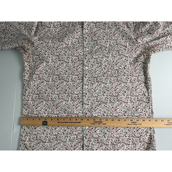J Crew Men's Slim Button Down Shirt Secret Wash Shirting L/S Floral Print Size L - Picture 10 of 12